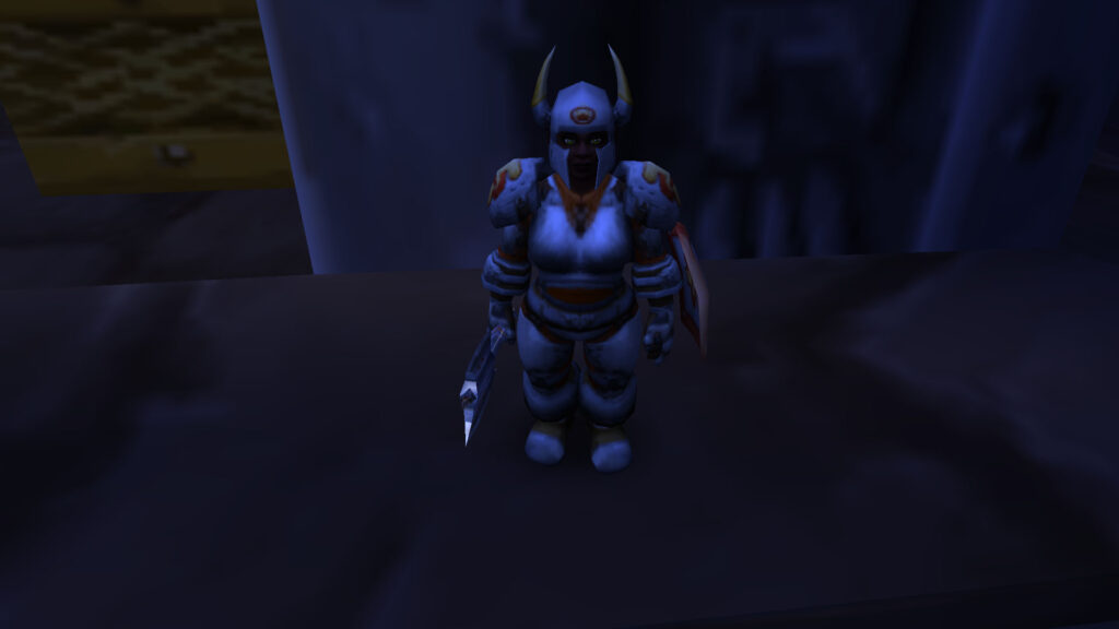 WoW dwarf in plate armor